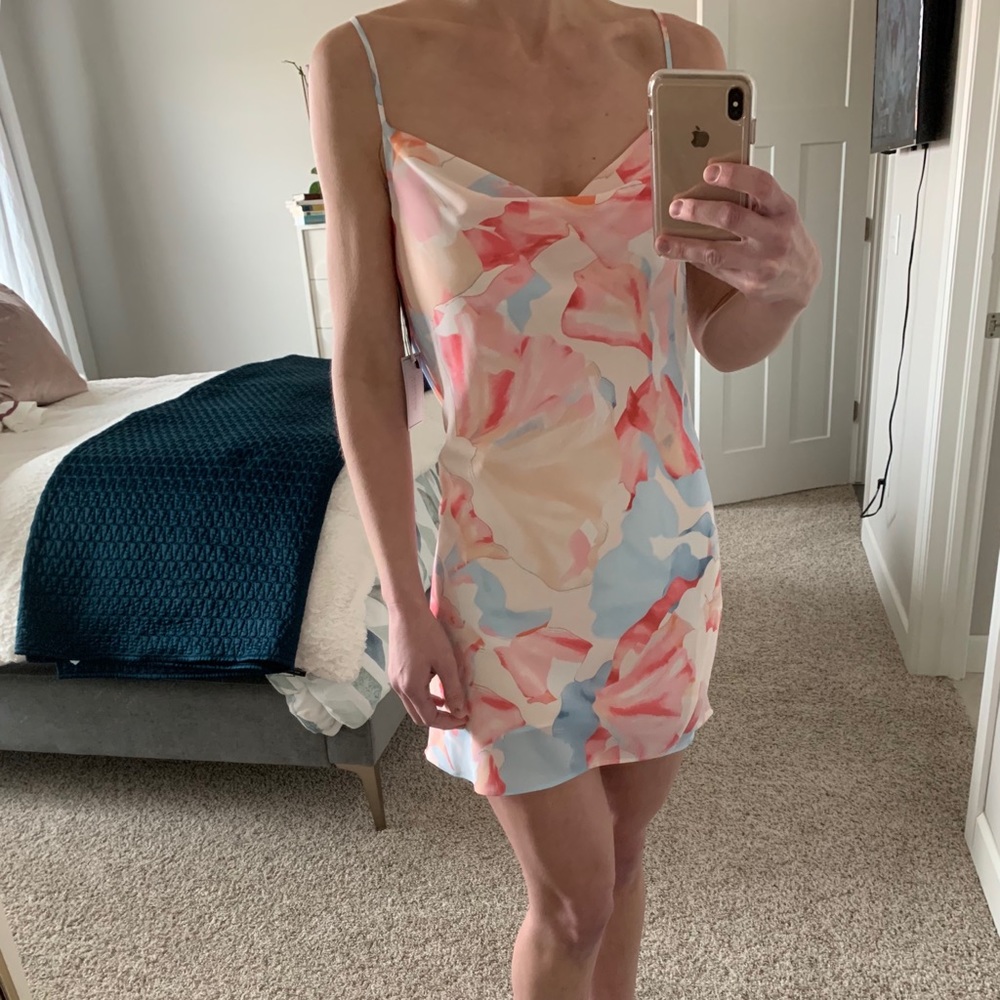 🆕 1. State Cowl Neck Floral Slip Dress